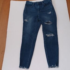 American Eagle The Dream Jean Curvy Hi-Rise Jegging Sz.6. Distressed.L.28".R.10"